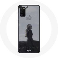 Maniacase Hoesje voor Samsung Galaxy S20 Game of Thrones Seizoen 8 Daenerys Targaryen Vuur en Bloed De IJzeren Troon Grijs Logo