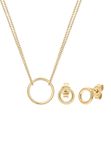 Elli Sieraden Set Geo Cirkel Basic Minimal 925 Zilver verguld
