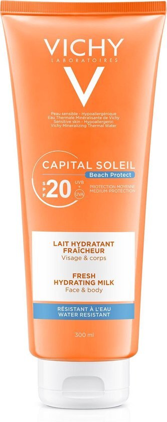 Vichy Id Ãal Soleil Hydraterende melk voor gezicht en lichaam SPF 20 300 ml