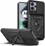 Techsuit Hoesje geschikt voor Motorola Moto G53 / Moto G23 / Moto G13 - Camshield Back Cover - Zwart
