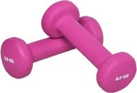 Gorilla Sports Vinyl Halterset - 1 kg (2 x 0,5 kg) - Roze