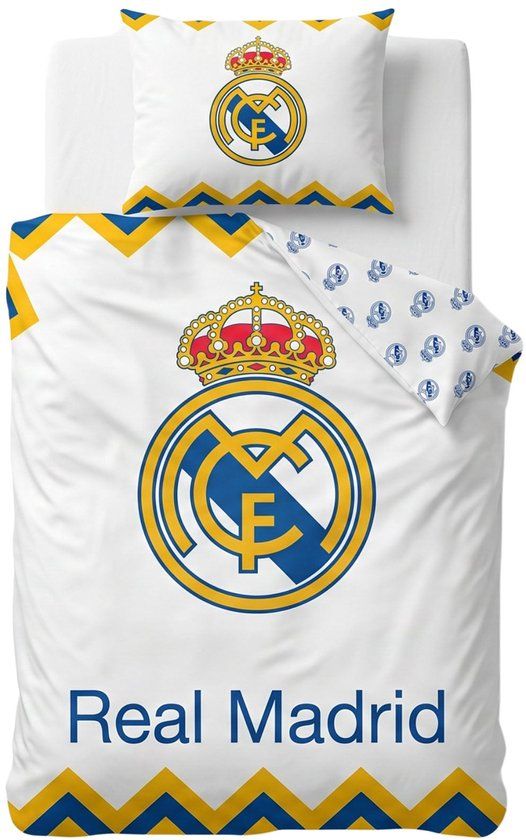 4KidsOnly Real Madrid dekbedovertrek 140 x 200 cm Katoen Meerkleurig