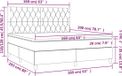 vidaXL Boxspringbed met matras en LED-verlichting, lichtgrijs, 160x200 cm, fluweel