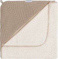 Baby's Only Grace Badcape - Beige - 75x85 cm - Visgraatpatroon - Badstof - Met Capuchon