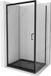 Mexen Apia cabine de douche porte coulissante 140 x 80 cm, transparent, noir + receveur de douche plat, noir