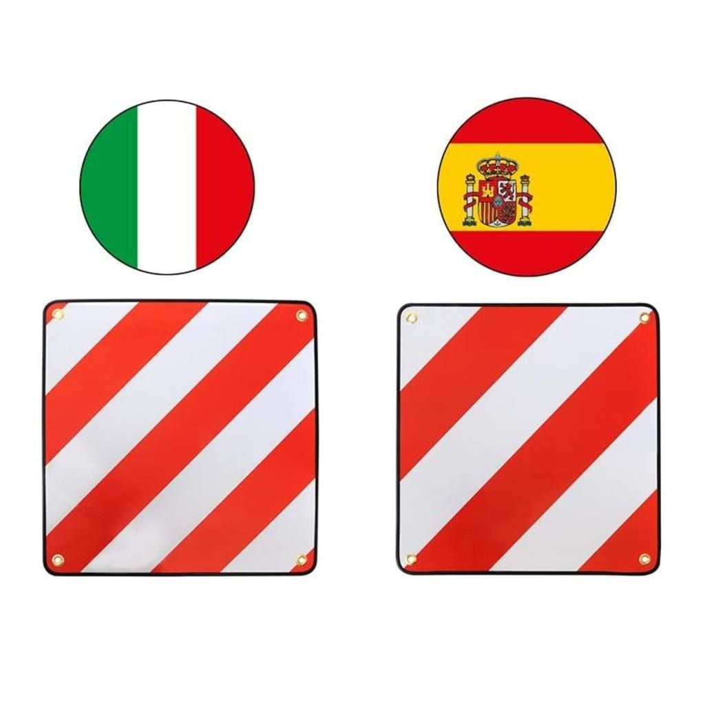 ProPlus markeringsbord voor Italië en Spanje 50 x 50 cm rood/wit