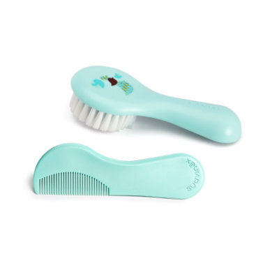 Suavinex Set Borstel en Kam turquoise - Turquoise