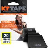 KT TAPE Origineel, Voorgesneden, 20 Strip, Katoen, Zwart