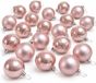 Decoris Kerstballen - 24 stuks - Lichtroze - D8 cm - Kunststof - Mat/Glans