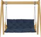 Coussin de banc de jardin sans marque Épais - Assise Dossier - Détente extérieure - Rembourrage épais de 8 cm - 100-150 cm - Bleu marine