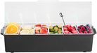 VEVOR Gekoelde Kruiden Server 6 Compartimenten Serveerschaal met Deksel 503x165x117mm