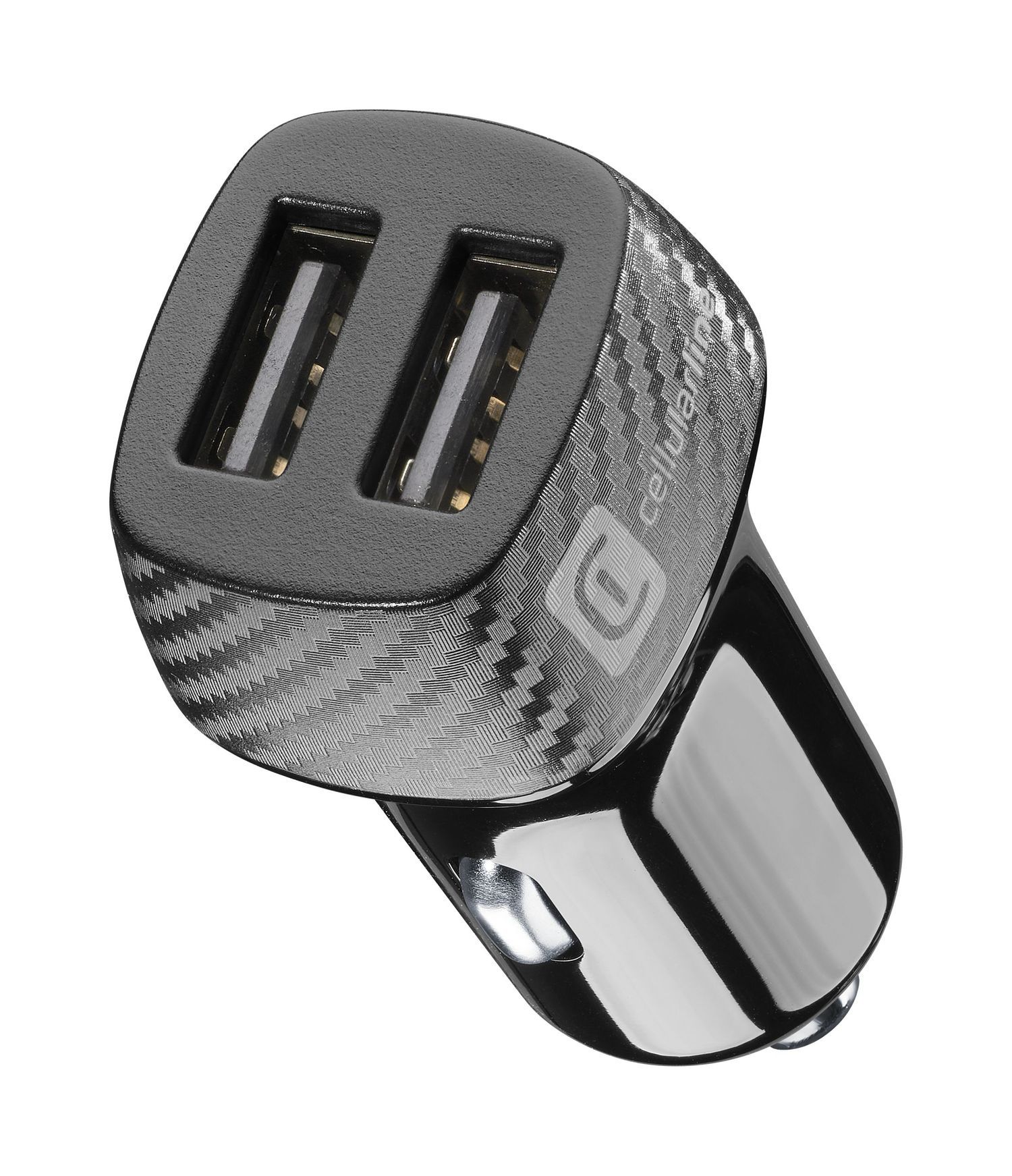 Cellularline Car Charger - 2 USB Ports - 24W - Black