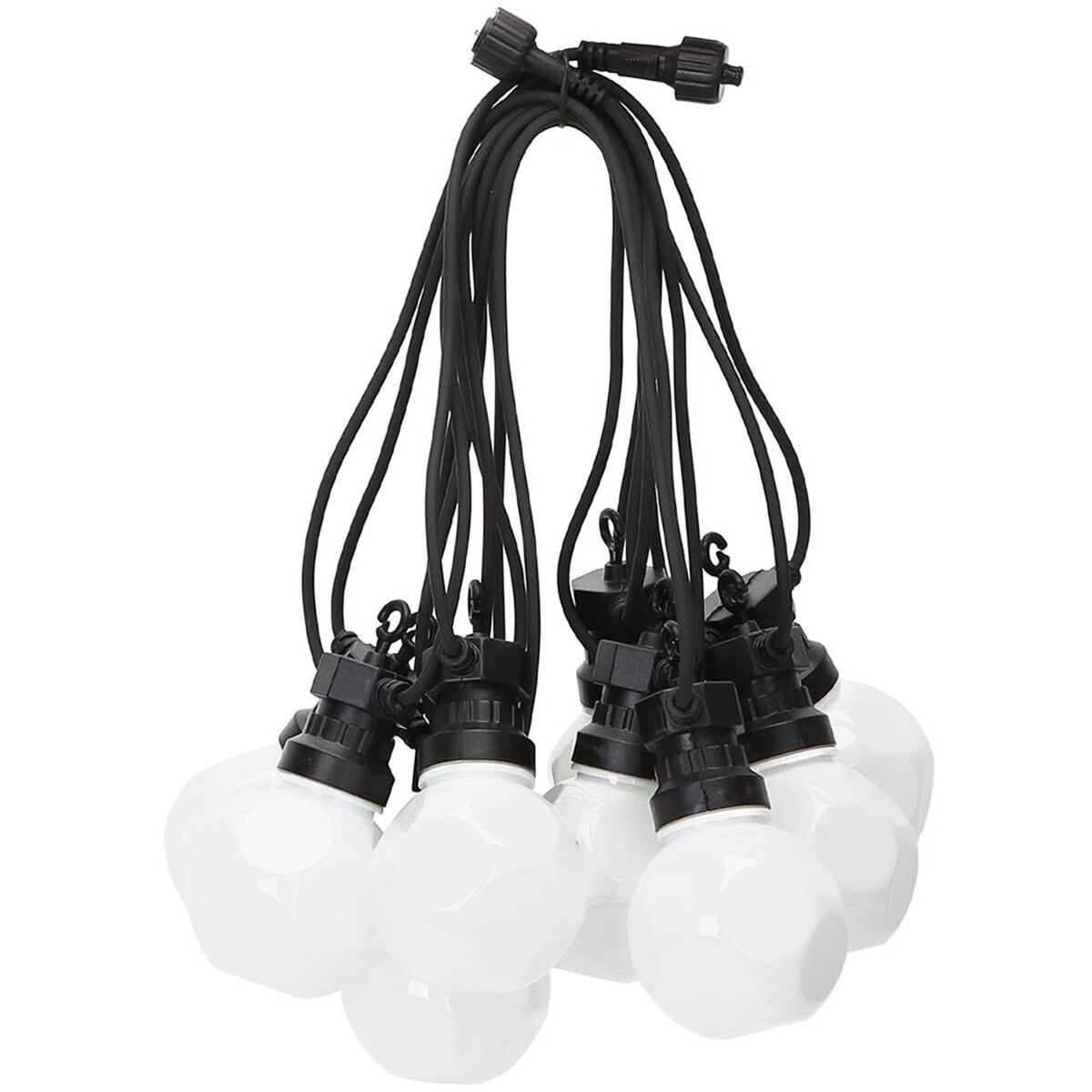 BES LED Aigi Suci Lichtsnoer - Warm Wit - 8 Meter - 10 LED's - Zwart