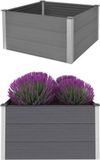 vidaXL bac à plantes surélevé 100x100x54 cm HKC gris