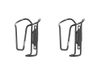 Zefal Set volledig aluminium, set met twee flessenhouders voor fiets, volledig van aluminium, flessenhouder voor mountainbike, racefiets, 40 g per flessenhouder, zwart