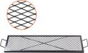 Vevor X-Marks Vuurplaatsgrillrooster, Rechthoekig Kookrooster, Robuust Stalen Kampvuur BBQ-grillrooster met Handvat en Ondersteuning X-draad, Draagbaar Campingkookgerei voor Buitenfeestbijeenkomsten, 111cm, Zwart