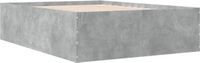 vidaXL Bedframe - Hout - Betongrijs - 135x190 cm