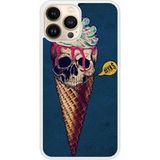 Ice cream skull blue bedrukt siliconen hoesje compatibel met iPhone 13 Pro Max