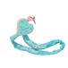 FISCHER PROTEC CK65 Fiets-kinderslot, hart-kettingslot met 2 sleutels, kleurrijk design, hoge veiligheid voor kinderfietsen, lichtblauw, lengte: 65 cm