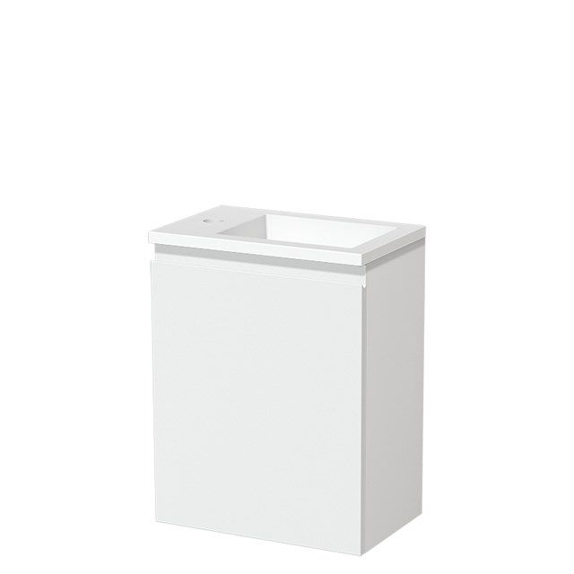 Maxaro Toiletmeubel met Wastafel Solid Surface Mat Modulo Mat Wit 40 cm