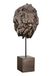 Casablanca decoratieve figuur sculptuur leeuwenkop sokkel XL - 3D dierenkop standbeeld van kunsthars - kleur: brons hoogte 51 cm