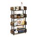 Furinno Turn-N-Tube 4-Tier Toolless Display Rack, Amber Pine/Zwart