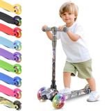 Hurtle Step voor Jonge Kinderen met Verlichte LED Wielen, Driewielerstijl Stabiliteit, Lichtgewicht, Draagbaar, Ideaal voor Binnen/Buiten Gebruik, Geschikt voor Leeftijden 2-5