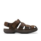 Clarks Saltway Cove Mens Dark Brown Leather Sandal, Size 8