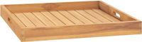 vidaXL Dienblad 60x60 cm massief teakhout