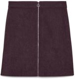 Vero Moda VMVIENNA Jupe midi en velours côtelé taille haute Violet XL