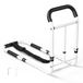 VEVOR Barrière de lit pour adulte Charge 90,7 kg Barre d'appui latérale pour lit King, Queen, Double, Simple, Aide au lever, Longueur et hauteur réglables, Poignée antidérapante, Tubes en acier au carbone