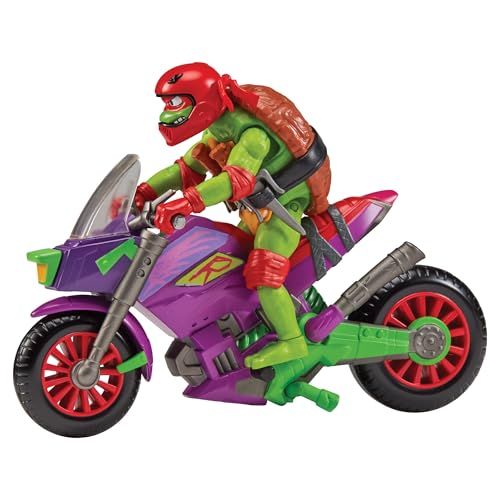 Teenage Mutant Ninja Turtles Paarse drakencyclus met Raphael actiefiguur