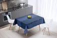 Bonamaison Tafelkleed, Anti-Mold, Sneldrogend, Waterdicht, 100% Polyester Tafellaken, Blauw, 140 x 140 Cm