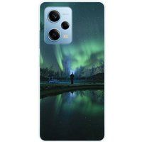 1001 coques Xiaomi Bedrukt siliconen hoesje compatibel met Xiaomi Redmi Note 12 Pro 5G, Xiaomi Poco X5 Pro Aurores boreales