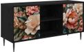 vidaXL Meuble TV BORNE 102 x 33 x 51 cm chêne noir Bois transformé