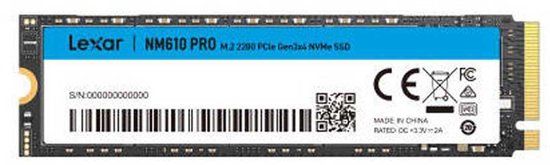 Lexar LNM610 PRO 2TB NVMe PCIe Gen3 x4 M.2 SSD