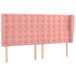 VidaXL Hoofdbord met randen 183x23x78/88 cm fluweel roze