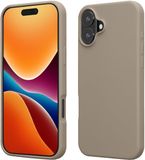 kwmobile telefoonhoesje geschikt voor Apple iPhone 16 - Hoesje met siliconen coating - Smartphone case in taupe