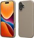 kwmobile telefoonhoesje geschikt voor Apple iPhone 16 - Hoesje met siliconen coating - Smartphone case in taupe