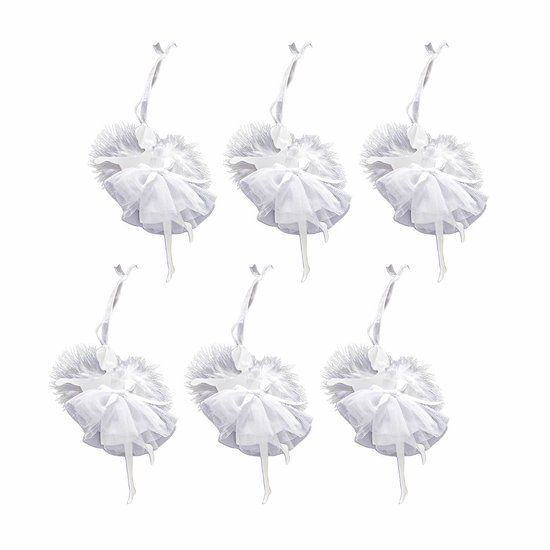 LOBERON Hanger set van 6 Ursule wit