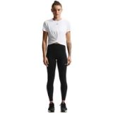 Nike One Classic Twist Dri-Fit-shirt met korte mouwen voor dames, wit/zwart, HJ1054-102, 2XL