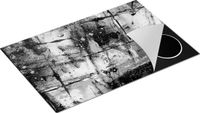 Chefcare Inductie Beschermer Abstracte Kunst - Zwart Wit - 81x52 cm