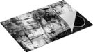 Chefcare Inductie Beschermer Abstracte Kunst - Zwart Wit - 81x52 cm