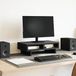 vidaXL Monitorstandaard Zwart Eiken 50x27x15 cm Bewerkt Hout