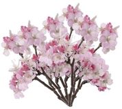 Bellatio Flowers & Plants Set van 6x stuks roze appelbloesem kunstbloem/tak met 17 bloemetjes 36 cm