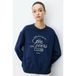 Grace & Mila sweater met tekst - marineblauw