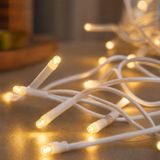 HELLUM LED mini lichtketting binnen, 1,35 m lichtlengte 10 LED lichtketting binnen, klassieke warm witte met stekker, stroomkabel wit, stekker 1,5 m, 579109
