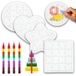 ICEPAPA, 4 puzzles blancs et 4 crayons de couleur (9 couleurs en 1), créez vos propres puzzles, idéal comme cadeau d'anniversaire pour enfants et articles de fête pour enfants