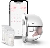 Youha Elektrische Enkele Draadloze Borstkolf Gen 2 - Met app - BPA-vrij - Maat: 26mm & 28mm - Handsfree & Draagbaar - Inclusief Moedermelk bewaarzakjes & E-book