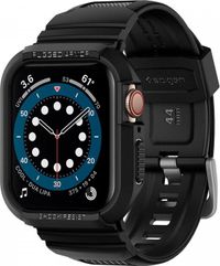 Spigen Rugged Armor Pro - Apple Watch 45MM / 44MM Hoesje en Bandje - Zwart